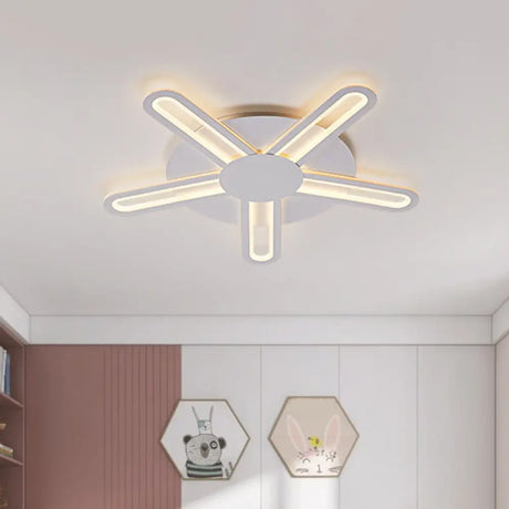 Contemporary Metallic Blossom Flush Mount Led Light In Warm/White - 29.5’/34’/30.5’ Wide