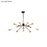 Contemporary Opal Glass Branch Chandelier - 7/13 Lights Pendant For Restaurants