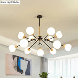 Contemporary Opal Glass Branch Chandelier - 7/13 Lights Pendant For Restaurants