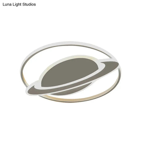Contemporary Planet Ceiling Light: Stylish Acrylic Flush Mount For Bedrooms