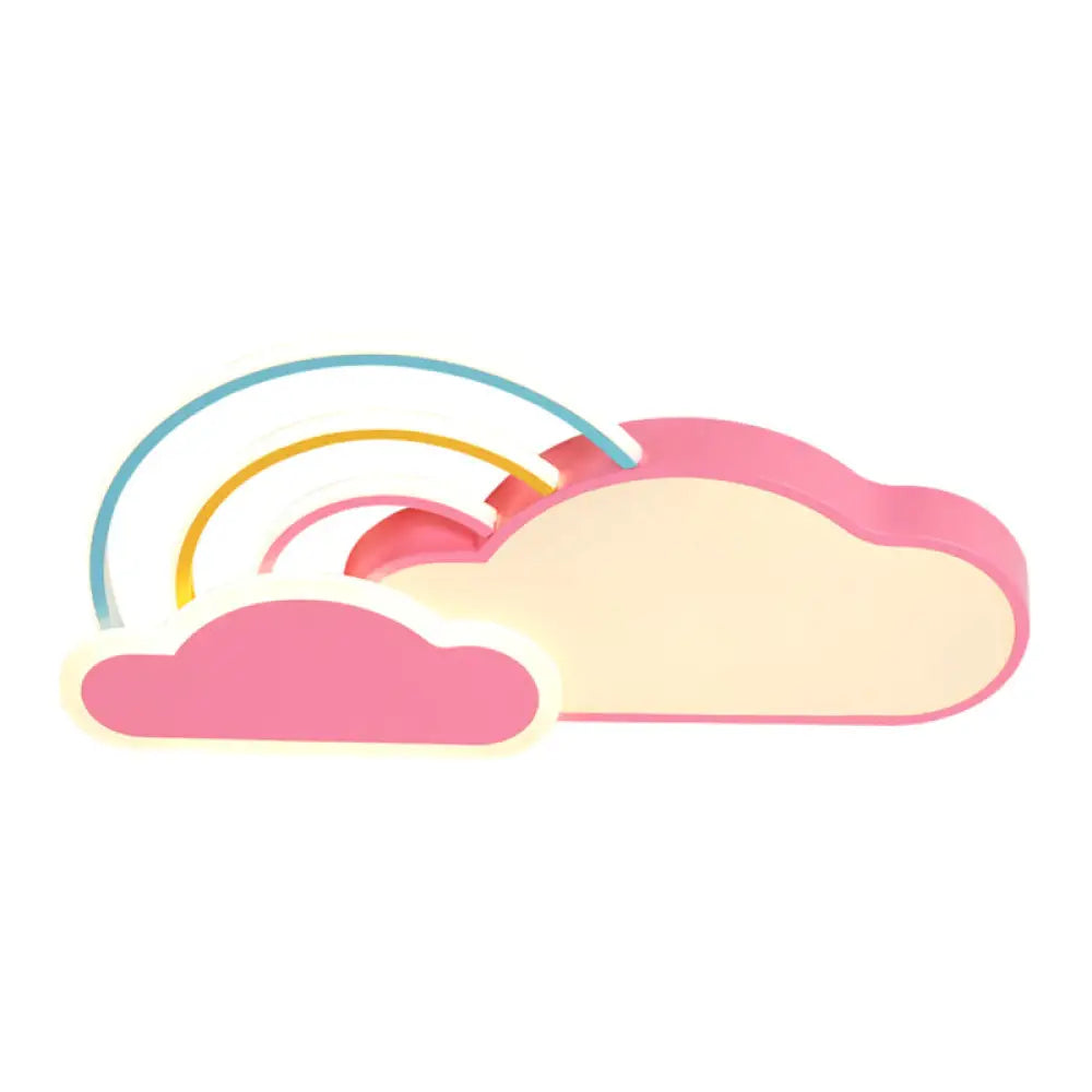 Contemporary Rainbow Flush Ceiling Light For Your Bedroom - Acrylic Fixture