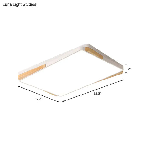 Contemporary Rectangular Acrylic Lighting Fixture - Flush Mount Ceiling Lights For Living Room