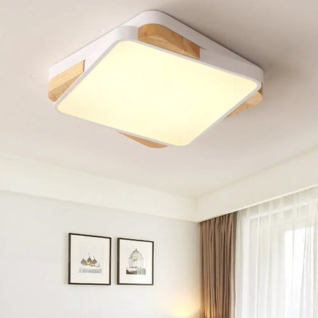 Contemporary Rectangular Acrylic Lighting Fixture - Flush Mount Ceiling Lights For Living Room