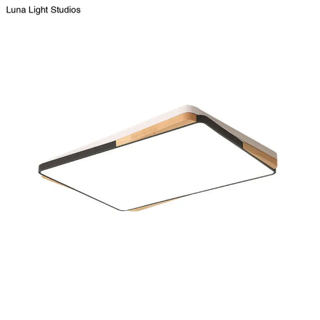 Contemporary Rectangular Acrylic Lighting Fixture - Flush Mount Ceiling Lights For Living Room