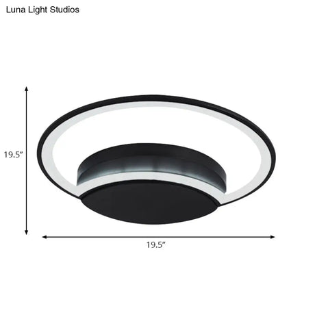 Contemporary Round Acrylic Flush Mount Ceiling Light For Living Room Décor