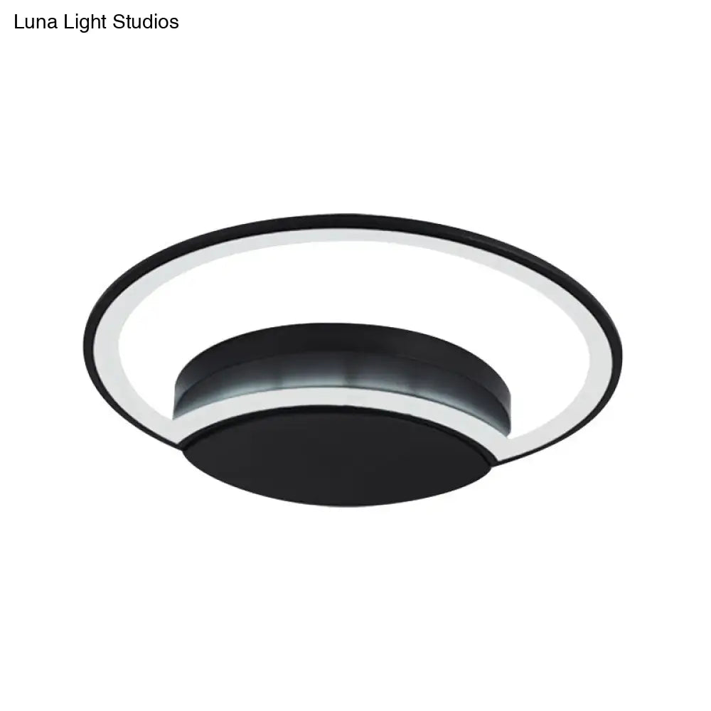 Contemporary Round Acrylic Flush Mount Ceiling Light For Living Room Décor