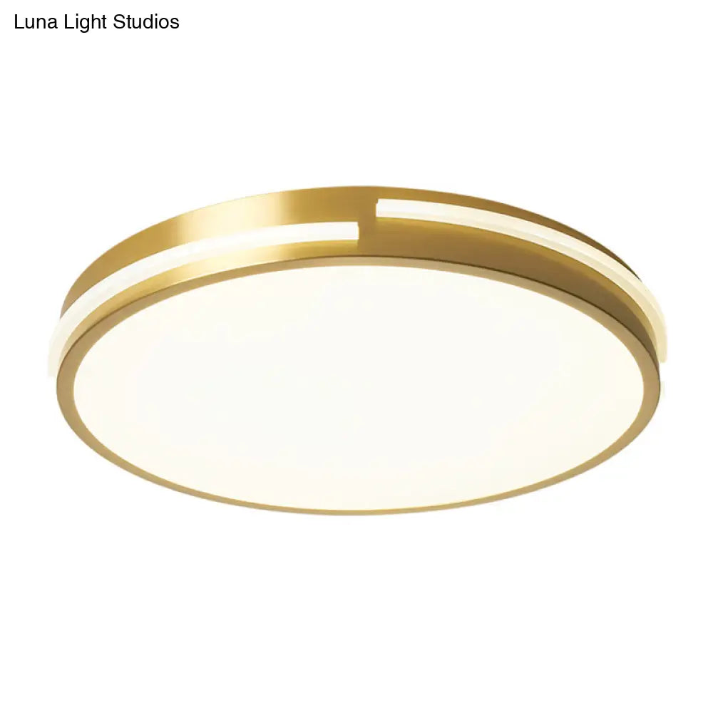 Contemporary Round Flush Mount Ceiling Light Fixture - Acrylic Ideal For Living Room