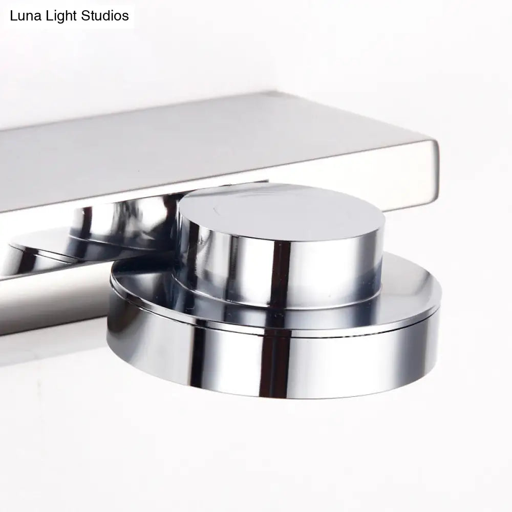 Contemporary Round Wall Lamp - Stainless Steel With 2/3 Lights And Warm/White Light Silver Finish