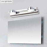 Contemporary Round Wall Lamp - Stainless Steel With 2/3 Lights And Warm/White Light Silver Finish