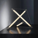 Contemporary Silver Chandelier With Geometric Acrylic Shade - 3/6 Lights Hanging Lighting 3 /