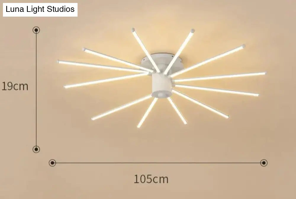 Contemporary Simple Creative Living Room Led Revolving Fireworks Ceiling