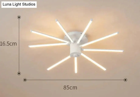 Contemporary Simple Creative Living Room Led Revolving Fireworks Ceiling White 9 Warm Light