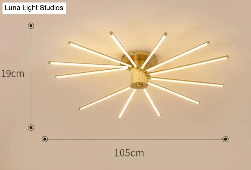 Contemporary Simple Creative Living Room Led Revolving Fireworks Ceiling