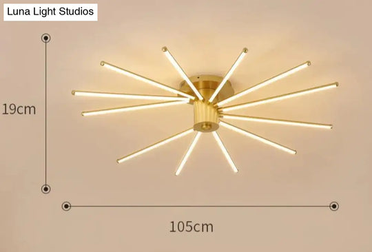 Contemporary Simple Creative Living Room Led Revolving Fireworks Ceiling
