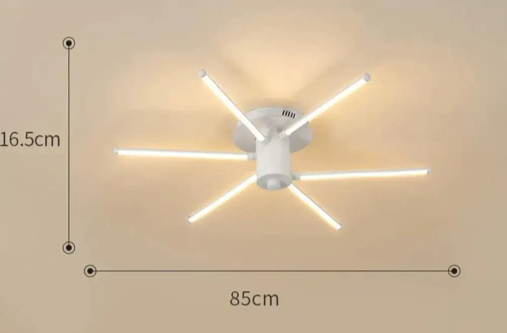 Contemporary Simple Creative Living Room Led Revolving Fireworks Ceiling White 6 Stepless