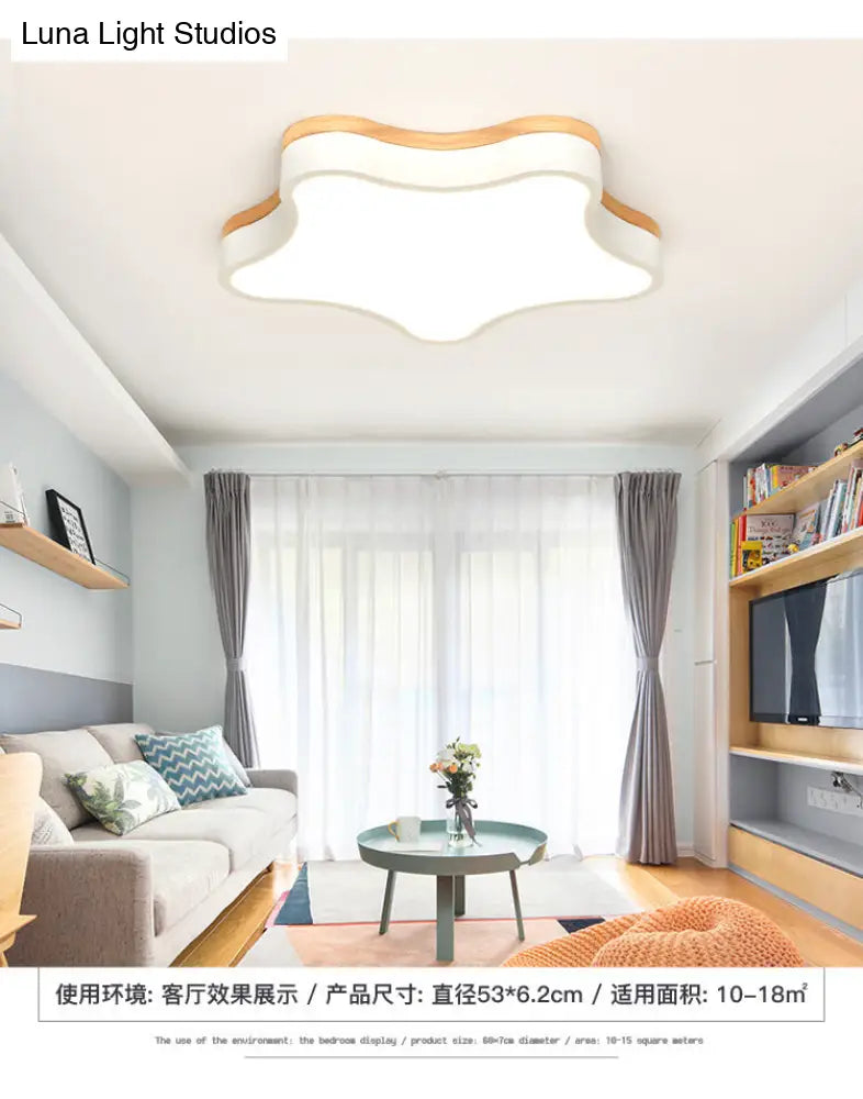 Contemporary Star - Shaped Flush Mount Acrylic Ceiling Light Fixture