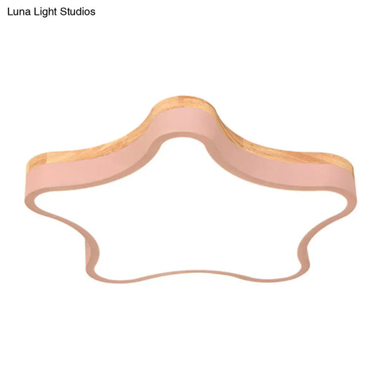 Contemporary Star-Shaped Flush Mount Acrylic Ceiling Light Fixture