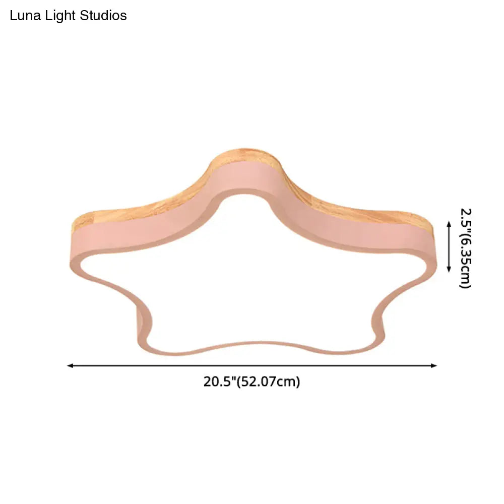 Contemporary Star - Shaped Flush Mount Acrylic Ceiling Light Fixture