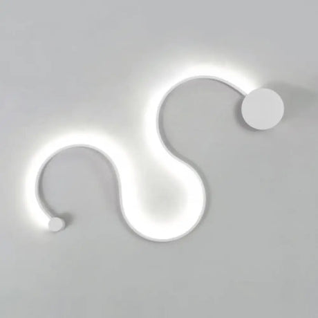 Contemporary Twist Led Wall Sconce - Black/White Warm/White Lighting White / A
