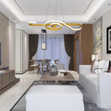 Contemporary Twist Pendant Chandelier - Yellow/Pink Acrylic Led Hanging Light For Bedroom Yellow /