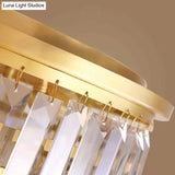 Copper Led Crystal Ceiling Lamp For Bedroom Living Room