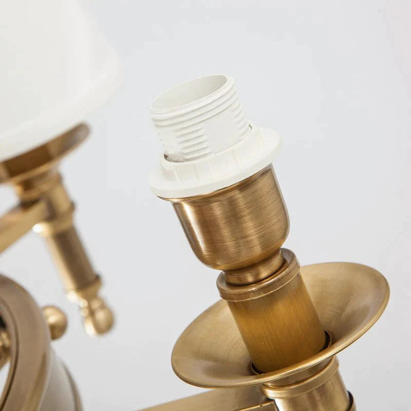 Lustre rond en cuivre à 6 - 8 lumières pour chambre à coucher, cuisine, salle à manger, salon