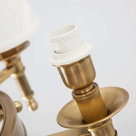 Lustre rond en cuivre à 6 - 8 lumières pour chambre à coucher, cuisine, salle à manger, salon
