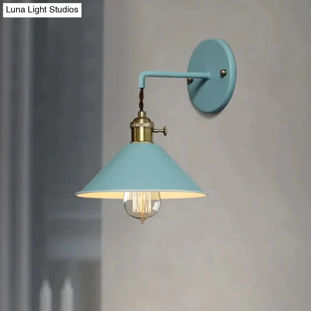 Copper Wall Lamp Nordic Macaron Color Childrens Room Bedside Creative Personality Lamps