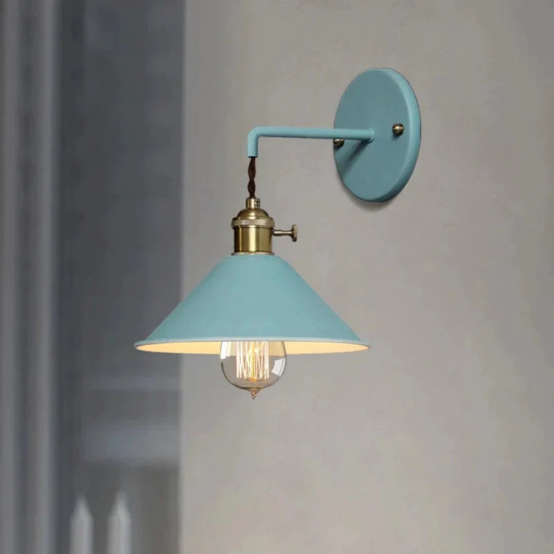 Applique en cuivre lampe nordique Macaron applique couleur chambre d'enfant lampe de chevet personnalité créative applique murale