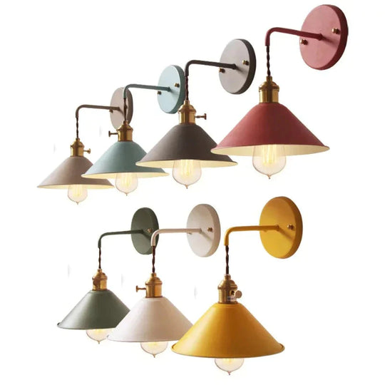 Applique en cuivre lampe nordique Macaron applique couleur chambre d'enfant lampe de chevet personnalité créative applique murale