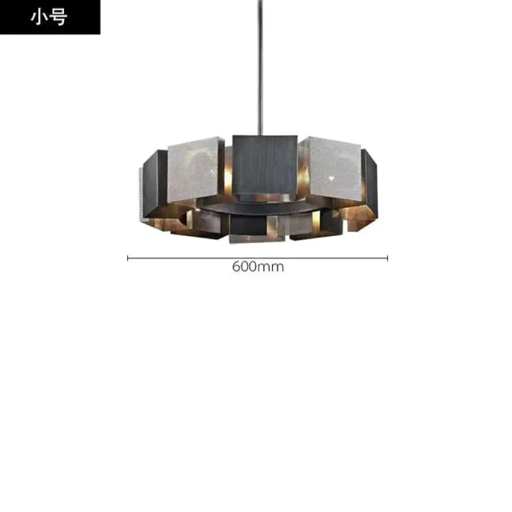 Cora Postmodern Luxury Black Metal Iron art Round Chandelier Diameter 60cm / Warm White