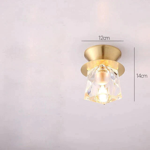 Corridor Lights Aisle Creative Nordic Minimalist Modern Balcony All Copper Crystal Ceiling Home Porc