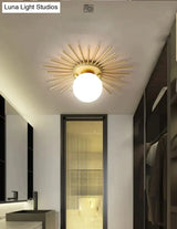 Corridor Lights Aisle Creative Nordic Minimalist Modern Balcony All Copper Crystal Ceiling Home