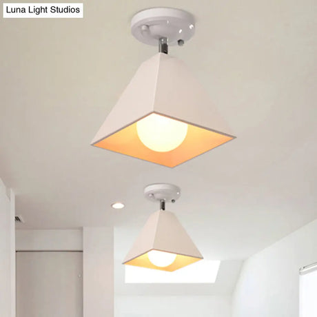 Craftsman Flush Mount Ceiling Light - Modern Metal Design For Office Or Clothing Store