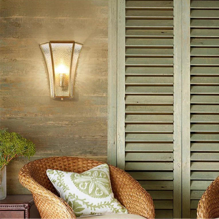 Lampe de chevet de style campagnard créatif Couloir Allée Applique murale en cuivre