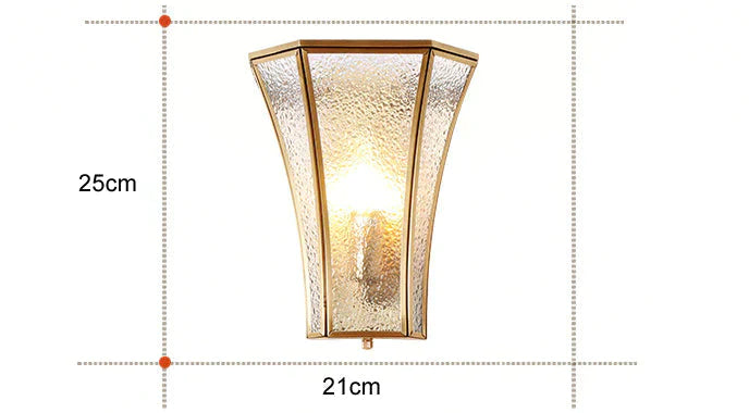 Lampe de chevet de style campagnard créatif Couloir Allée Applique murale en cuivre