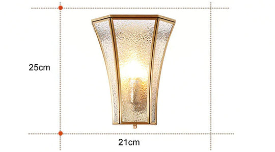 Lampe de chevet de style campagnard créatif Couloir Allée Applique murale en cuivre