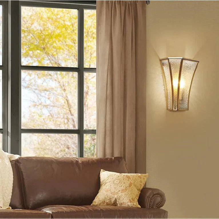 Lampe de chevet de style campagnard créatif Couloir Allée Applique murale en cuivre