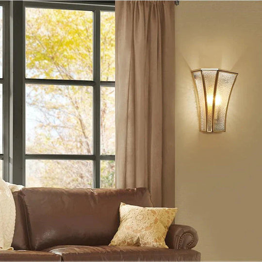 Lampe de chevet de style campagnard créatif Couloir Allée Applique murale en cuivre