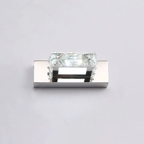 Crystal Circle Vanity Wall Light - Modern Minimalist Style For A Stylish Look 1 / Clear Square Plate