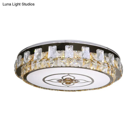 Crystal Clear Led Flush Mount Ceiling Light