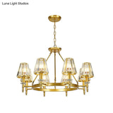 Crystal Pendant Chandelier With Farmhouse Charm And Hoop Design