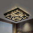 Crystal Shade Led Ceiling Light For Sleeping Room In Warm/White With Chrome Finish / White