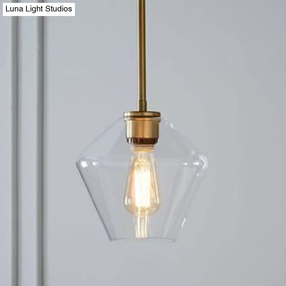 Minimalist Cup-Shaped Ceiling Pendant Light With Glass Shade