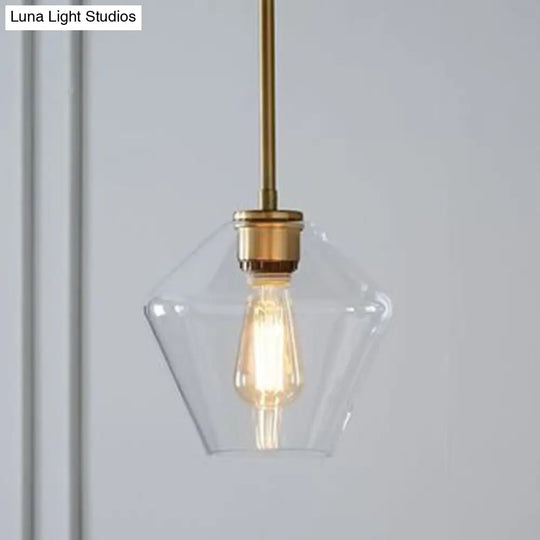 Minimalist Cup-Shaped Ceiling Pendant Light With Glass Shade