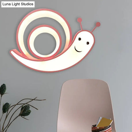 Cute Snail Led Ceiling Lamp - Perfect For Kindergarten Bedrooms!