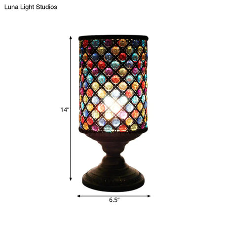 Cylinder Brass Table Lamp - Elegant Living Room Decor