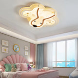 Deer Face Flushmount Led Ceiling Light With Cloud Canopy - Ideal For Nursing Room Beige / 2 Color