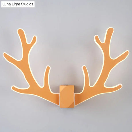Deer Horn Led Wall Light - Decorative Metal Sconce Fixture