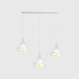 Diamond Cage Multi-Pendant Light With 3 Lights - Creative Industrial Design Perfect For Restaurants